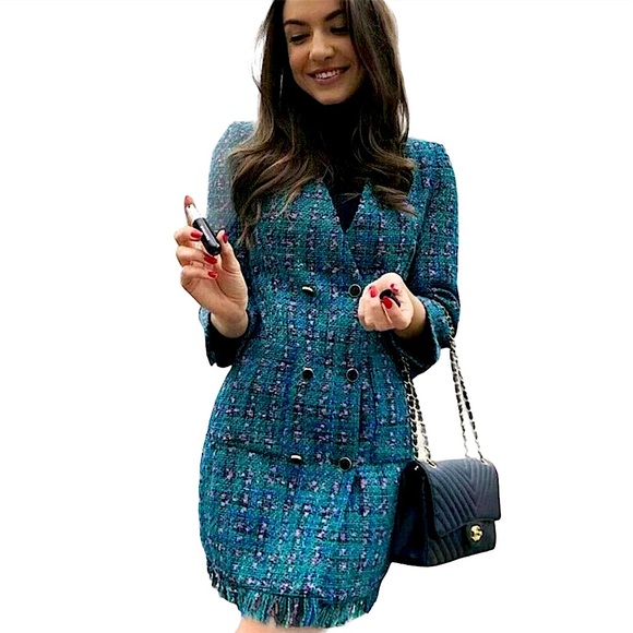 Zara Dresses & Skirts - Zara Tweed Blazer Dress